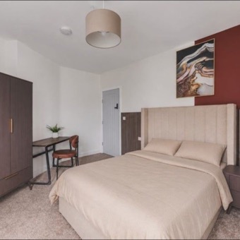 Bedroom in one of Kudusai's Derby HMO properties