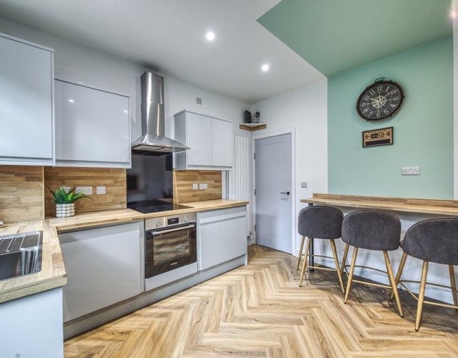 Kitchen in one of Kudusai's Derby HMO properties